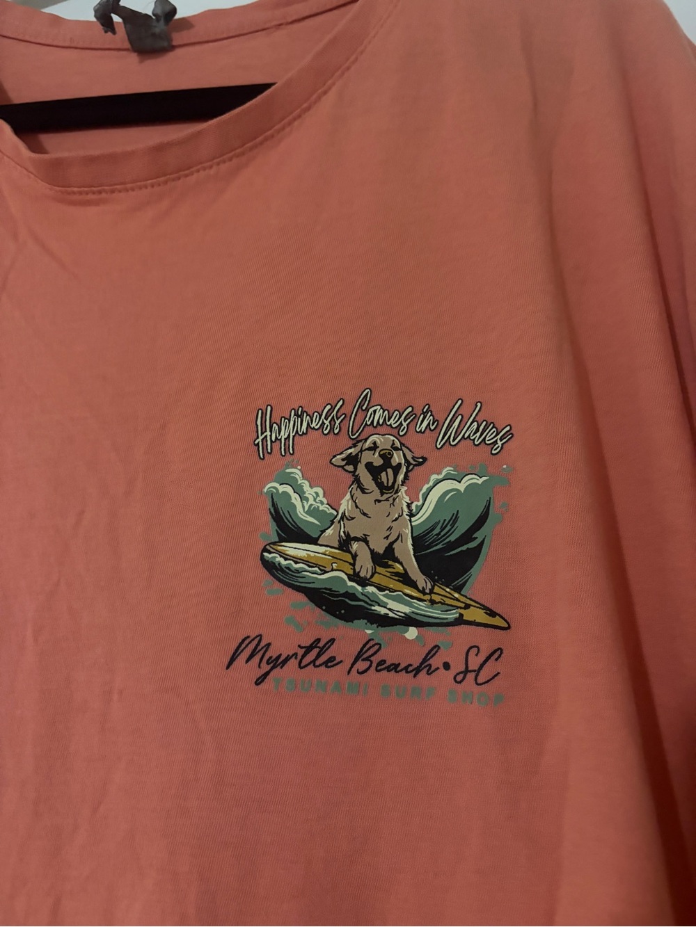 Men's Coral Surf Dog Graphic Swim Tee